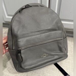 Medium Coach Charlie backpack in pebble grey